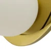 Applique murale géométrique Circlay Métal Doré et Verre Blanc Mat