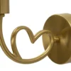 Applique murale Lovy Métal Doré Abat-jour Verre Blanc Mat