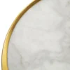Applique murale ronde métal doré verre imitation marbre