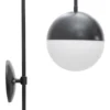 Applique murale sphère en verre Blanc métal Noir