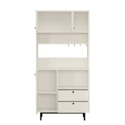Armoire de cuisine moderne 4 portes et 2 tiroirs Axyl L88xH180cm Blanc