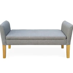 Banc coffre Idor Tissu Gris
