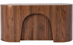 Banc extensible avec rangement rallonges intégré Tammy Bois noisette 92-212cm