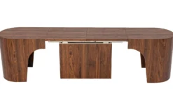 Banc extensible avec rangement rallonges intégré Tammy Bois noisette 92-212cm