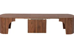 Banc extensible avec rangement rallonges intégré Tammy Bois noisette 92-212cm
