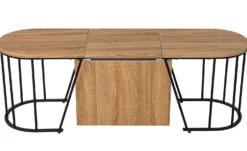 Banc extensible avec rangement rallonges intégré Tambor Bois sonoma 92-212cm