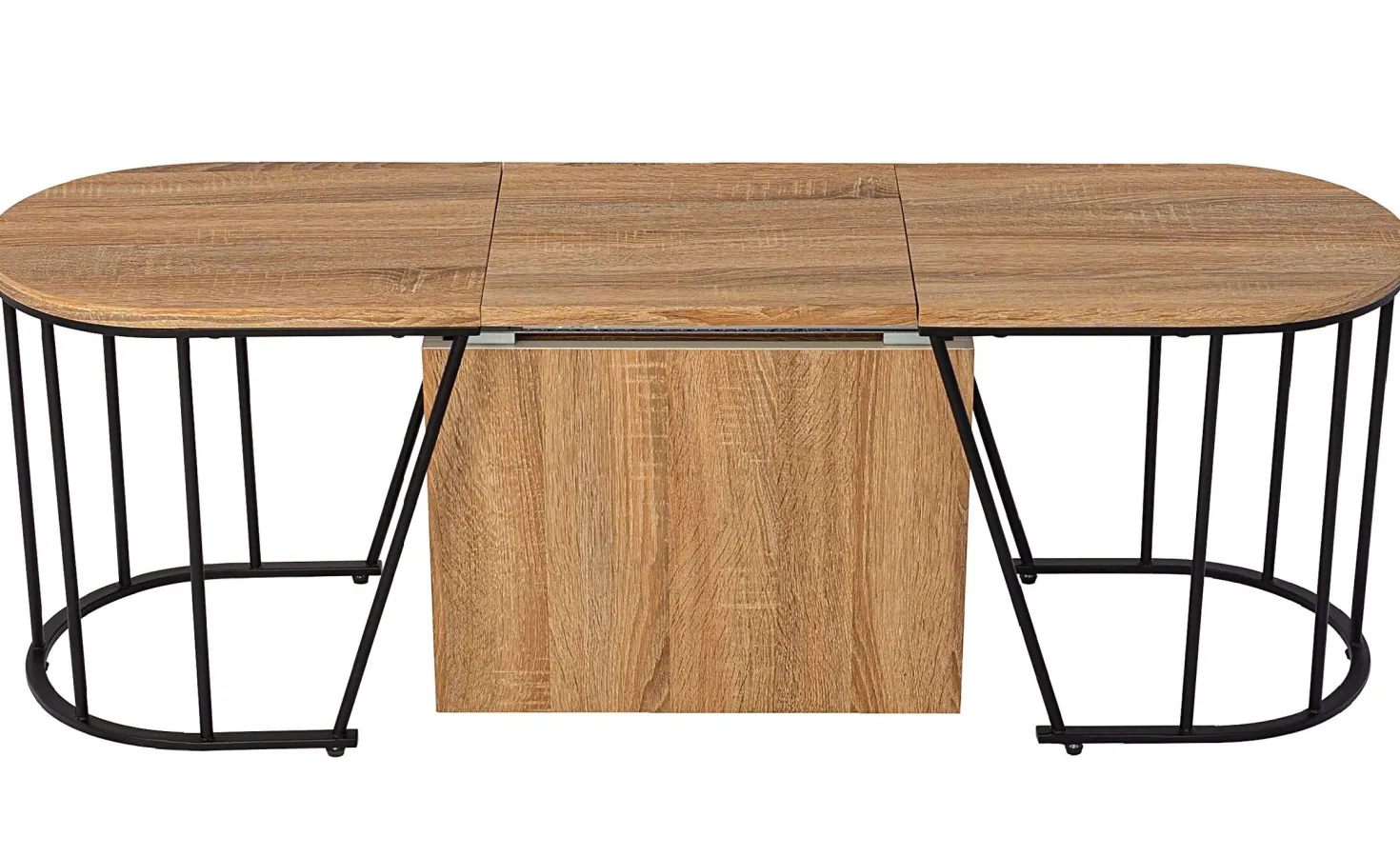 Banc extensible avec rangement rallonges intégré Tambor Bois sonoma 92-212cm