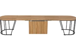 Banc extensible avec rangement rallonges intégré Tambor Bois sonoma 92-212cm