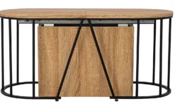 Banc extensible avec rangement rallonges intégré Tambor Bois sonoma 92-212cm