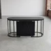 Banc extensible avec rangement rallonges intégré Tambor Noir 92-212cm