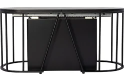 Banc extensible avec rangement rallonges intégré Tambor Noir 92-212cm