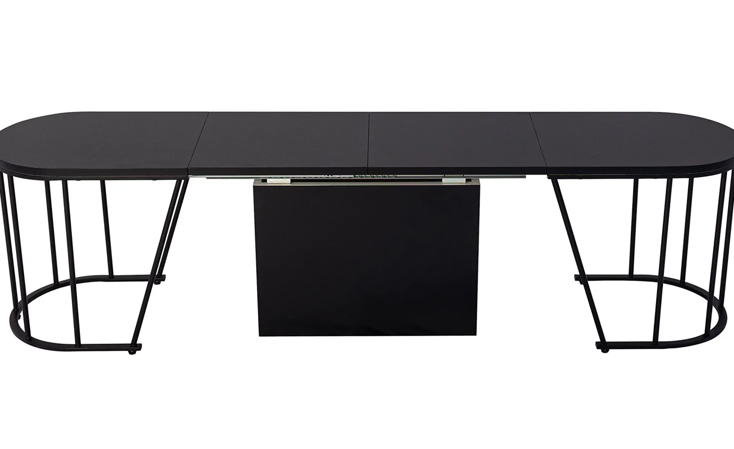 Banc extensible avec rangement rallonges intégré Tambor Noir 92-212cm