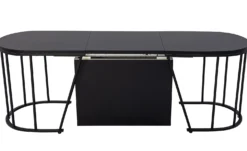 Banc extensible avec rangement rallonges intégré Tambor Noir 92-212cm