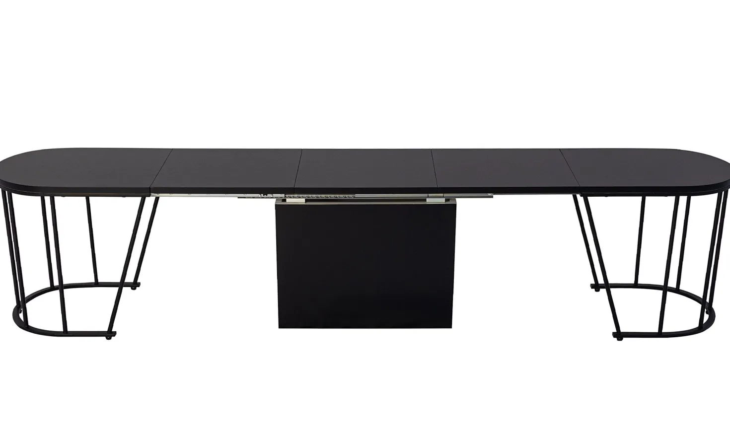 Banc extensible avec rangement rallonges intégré Tambor Noir 92-212cm