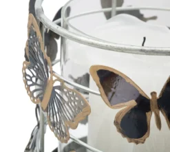 Bougeoir Farfalle Métal multicolore et Verre