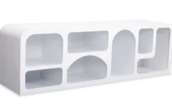 Buffet bas Navalor L160cm design arches style troglodyte Blanc