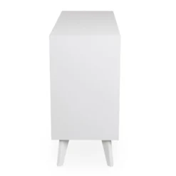 Buffet 3 tiroirs et 2 portes avec cannage Dalgora L120cm Blanc