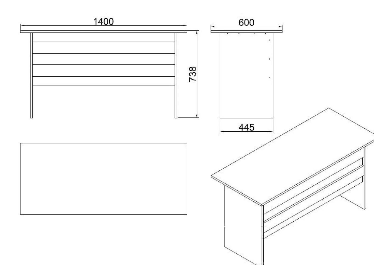 Bureau contemporain Busymo Blanc