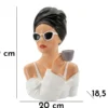 Buste Femme Parisienne en céramique Blanc et Noir