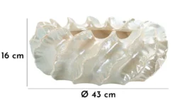 Cache-pot Coquillage Finition Perles Brillante