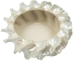 Cache-pot Coquillage Finition Perles Brillante