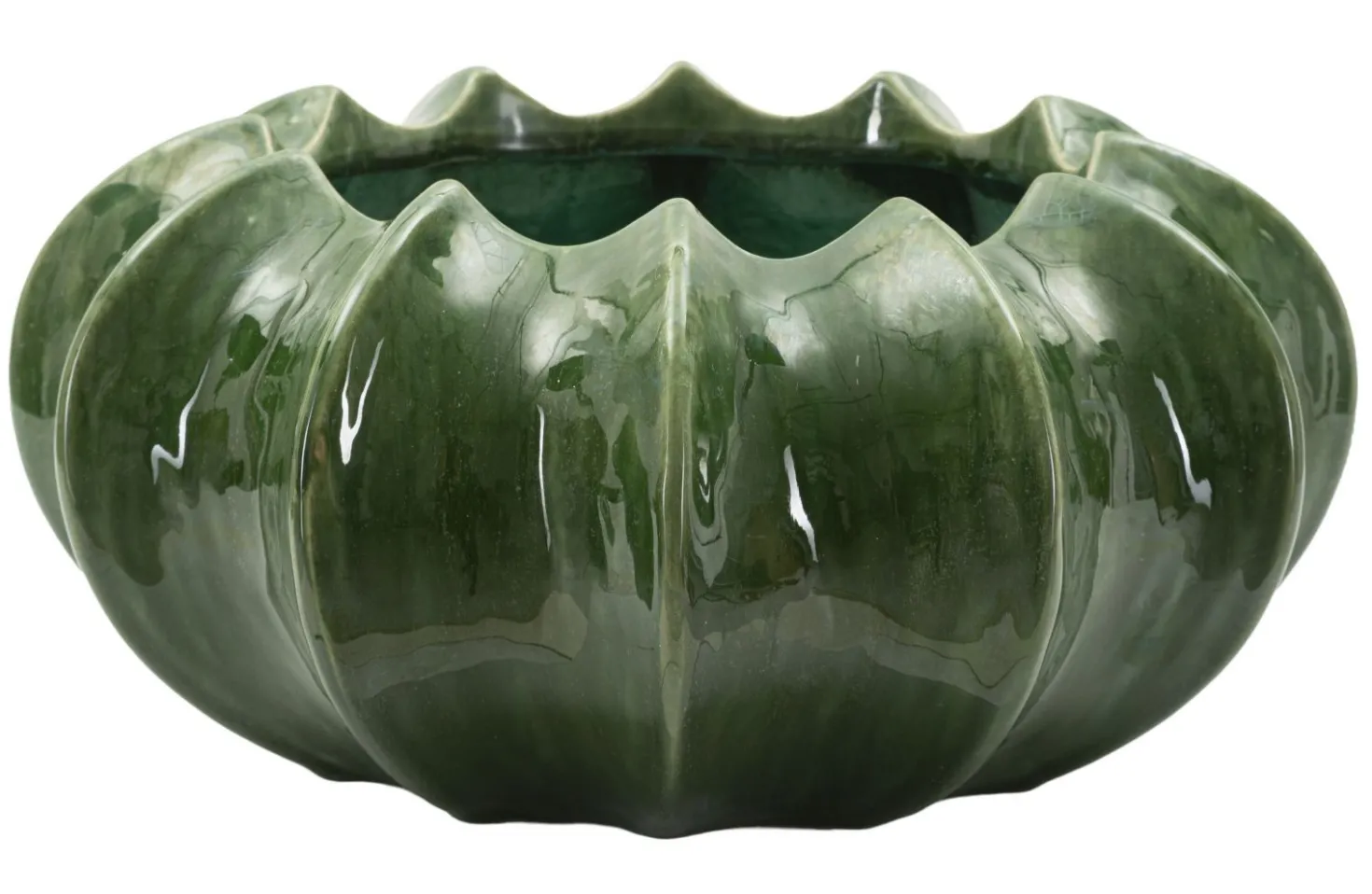 Cache-pot forme originale Cactus finition brillante Verde intense