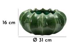Cache-pot forme originale Cactus finition brillante Verde intense
