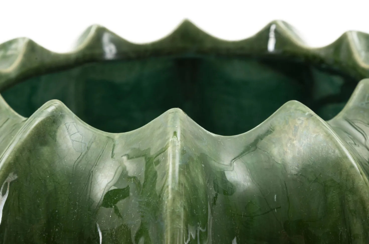 Cache-pot forme originale Cactus finition brillante Verde intense