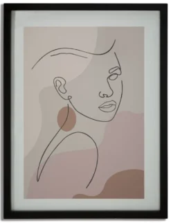 Cadre Visage Minimaliste M.D.F Verre Multicolore