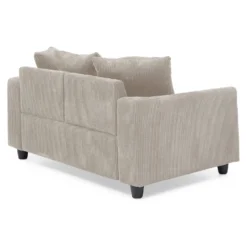 Canapé contemporain 2 places Mozart Velours côtelé Beige