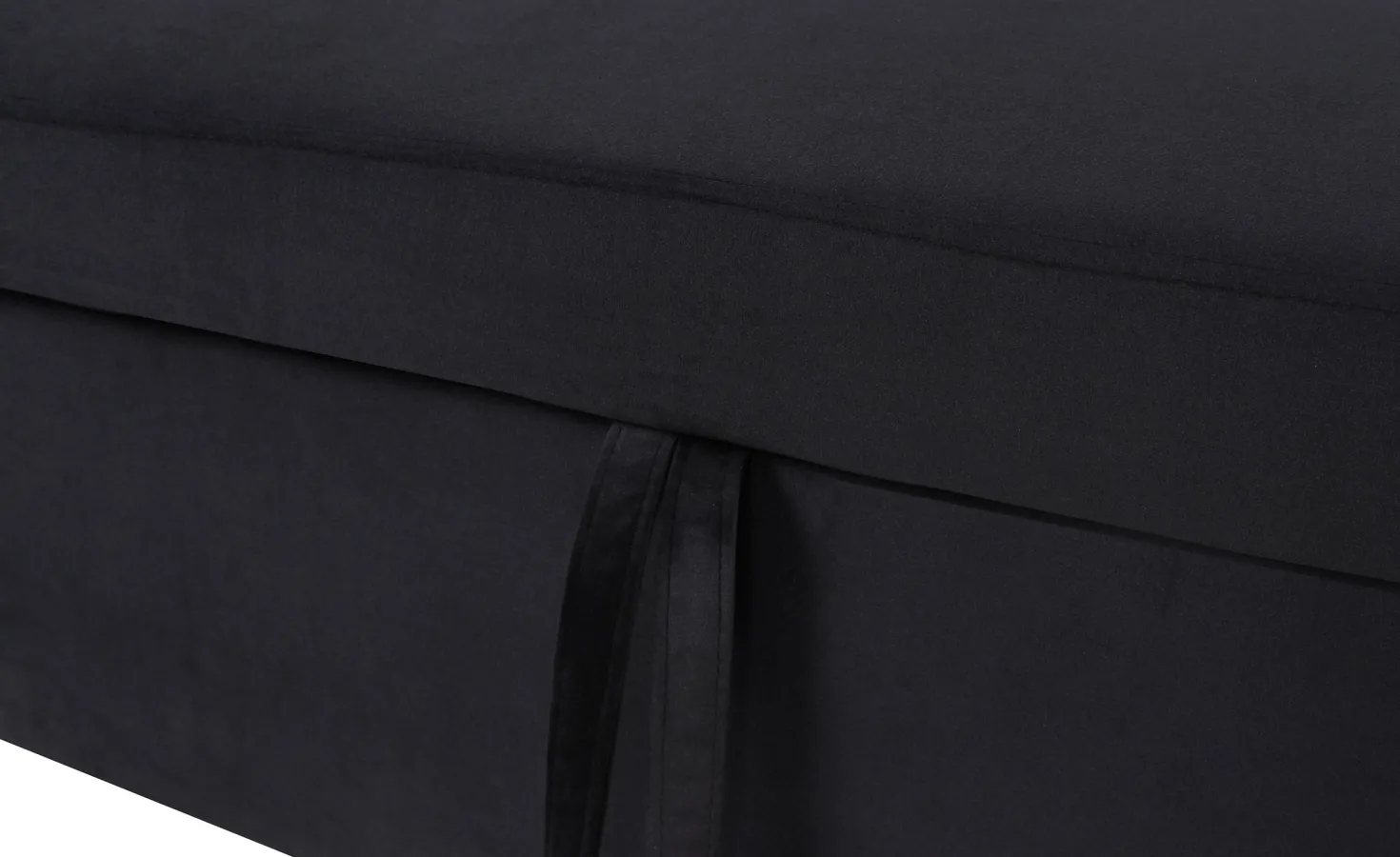 Canapé convertible avec angle réversible Baleares Velours Noir