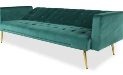 Canapé convertible clic-clac Justy Velours Vert
