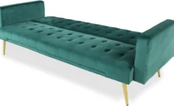 Canapé convertible clic-clac Justy Velours Vert