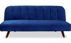 Canapé convertible clic-clac Olympia Velours Bleu