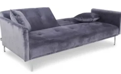 Canapé convertible clic-clac 3 places Carla Velours Gris