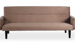 Canapé convertible clic-clac Roberto 3 places Velours Taupe