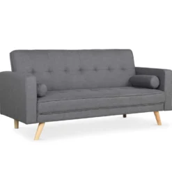 Canapé convertible clic-clac scandinave Slow tissu Gris foncé