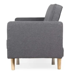 Canapé convertible clic-clac scandinave Slow tissu Gris foncé