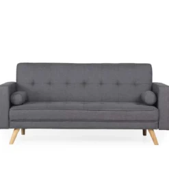 Canapé convertible clic-clac scandinave Slow tissu Gris foncé