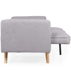 Canapé convertible clic-clac scandinave Slow Tissu Gris clair