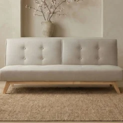 Canapé convertible clic-clac scandinave Yazu Beige