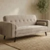 Canapé convertible clic-clac scandinave Slow Velours Taupe