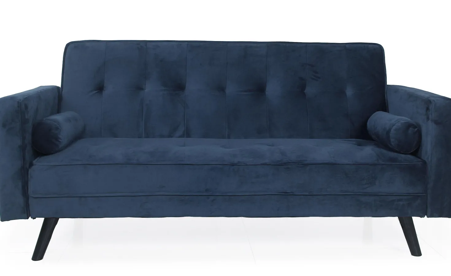 Canapé convertible clic-clac scandinave Slow Velours Bleu