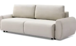 Canapé convertible 3 places Traviata Velours Beige