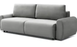 Canapé convertible 3 places Traviata Velours Gris