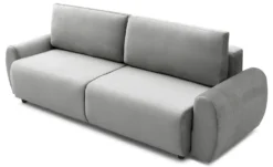 Canapé convertible 3 places Traviata Velours Gris
