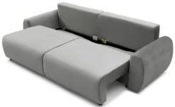 Canapé convertible 3 places Traviata Velours Gris