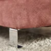 Canapé d'angle avec têtières relevables Alfa Velours Rose