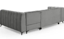 Canapé d'angle convertible Chessy Velours Gris
