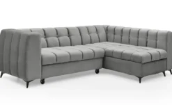 Canapé d'angle convertible Chessy Velours Gris